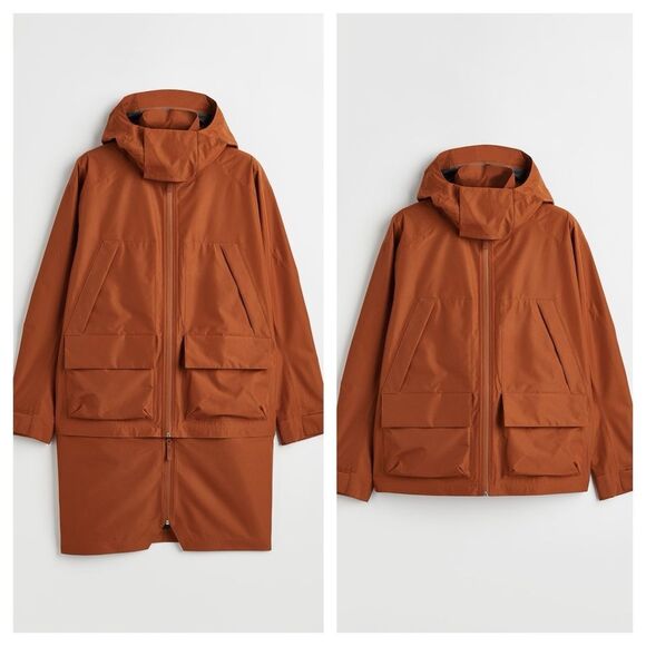H&M Stormove ™ 2.5-Layer Convertible Waterproof Lightweight Hooded Parka - Picture 1 of 17